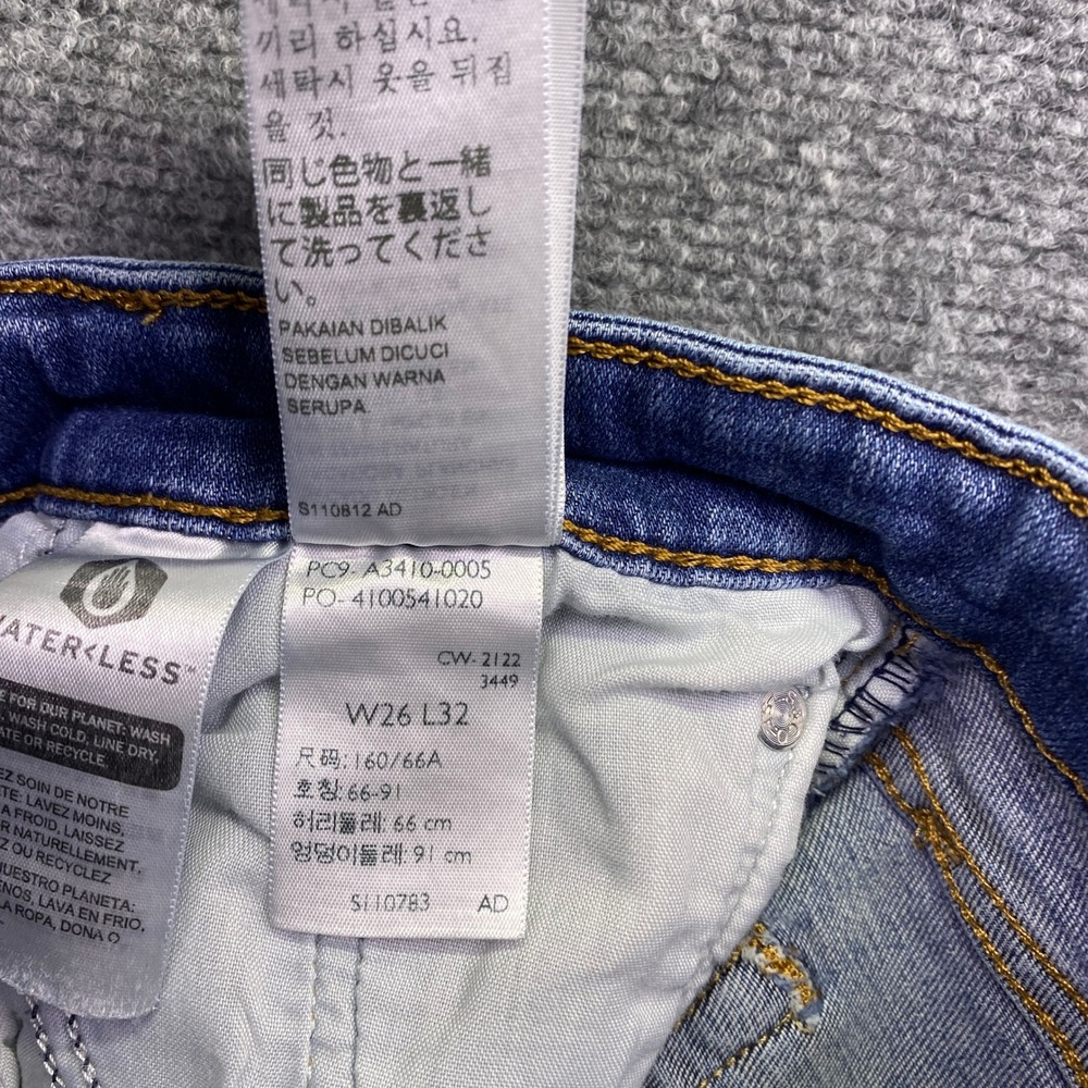 Levis 726 High Rise Flare Jeans Womens 26 Blue Denim Bell Bottom Western Retro - Picture 6 of 12